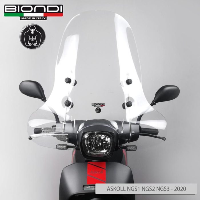 Parabrezza Mod. Club (solo schermo trasparente) -ASKOLL NGS1 NGS2 NGS3 -2020, ITALJET Torpedo 50cc. 1995-2006, KYMCO People 125/150cc. 1998-1999, People 125/150cc. 2000-2004, People 50cc. 1998-nov00, People 50cc. 2000-nov-04 KYMCO->Yup 50 cc.->2007 - immagine 2