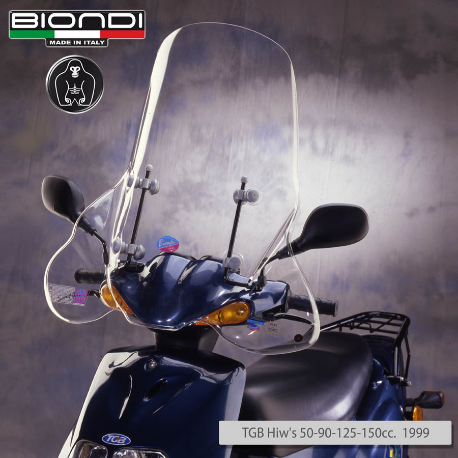 Parabrezza Mod. Club (solo schermo trasparente) - HONDA Zoomer 50cc. 2004, M.B.K. Doodo 125/150cc. 2000, PIAGGIO Skipper 125/150cc. 1999, YAMAHA Teo's 125/150cc. 2000 ... ETC. - immagine 4