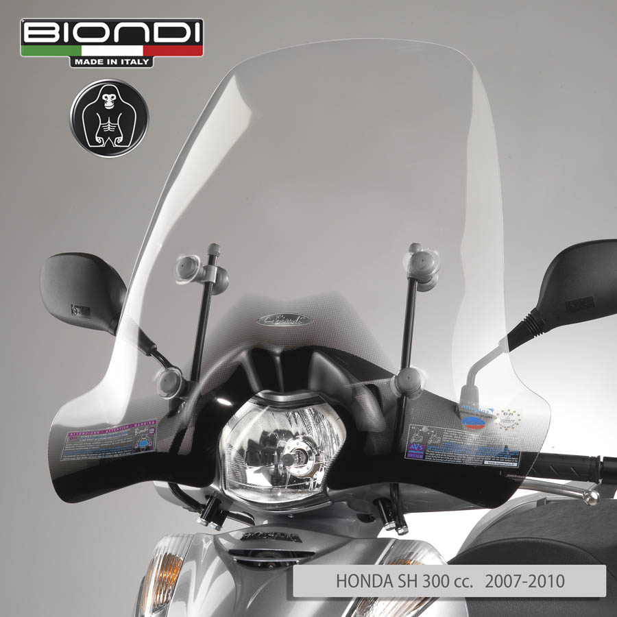 Parabrezza Mod. Pro (solo schermo trasparente) - HONDA Lead 110cc. 2008, SHi 300cc. 2007, HONDA SHi ABS 300cc. 2009 - immagine 2