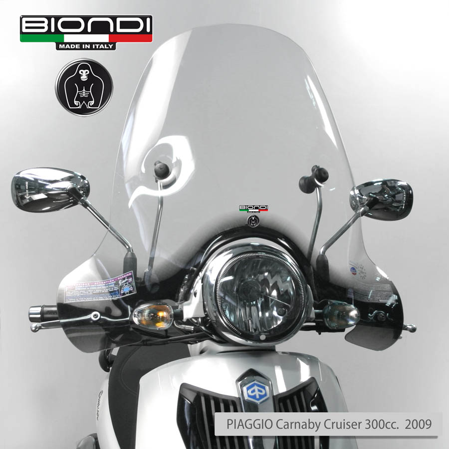 Parabrezza Mod. Club (solo schermo trasparente) - PIAGGIO Carnaby Cruiser 300cc. 2009 - immagine 2