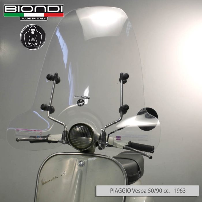 Windscreen for scooter Club Model (Only Screen) – Askoll XKP 2023, PIAGGIO->Vespa 125cc. Super 1966, Vespa 50/90cc. 1988, Vespa 50/90cc. 1963, Vespa Primavera 125cc. 1968-1983, Vespa Primavera ET3 125cc. 1976-1990, INNOCENTI Lambretta LI/TV-L-DL 1961->… ETC - Image 3