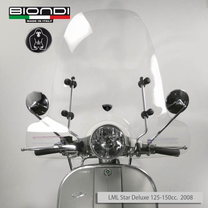 Windscreen for scooter Z… Model (Only Screen) – LML Star Deluxe 125/150cc. 2008, PIAGGIO Vespa Cosa, Vespa FL2 125cc.,Vespa GL 50/90cc., Vespa GTR, Vespa GTS Super 125ie/300cc., Vespa HP 50cc., Vespa LX, Vespa PK ,Vespa Primavera, Vespa PX, Ve - Image 4