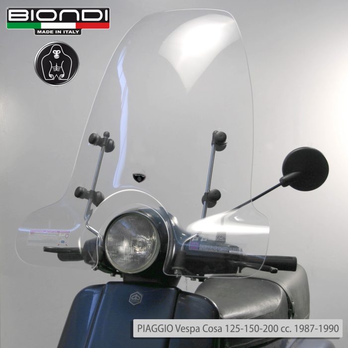 Windscreen for scooter Z… Model (Only Screen) – LML Star Deluxe 125/150cc. 2008, PIAGGIO Vespa Cosa, Vespa FL2 125cc.,Vespa GL 50/90cc., Vespa GTR, Vespa GTS Super 125ie/300cc., Vespa HP 50cc., Vespa LX, Vespa PK ,Vespa Primavera, Vespa PX, Ve - Image 5