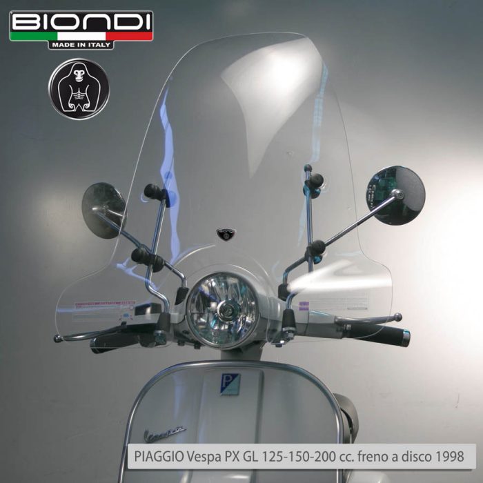 Windscreen for scooter Z… Model (Only Screen) – LML Star Deluxe 125/150cc. 2008, PIAGGIO Vespa Cosa, Vespa FL2 125cc.,Vespa GL 50/90cc., Vespa GTR, Vespa GTS Super 125ie/300cc., Vespa HP 50cc., Vespa LX, Vespa PK ,Vespa Primavera, Vespa PX, Ve - Image 7