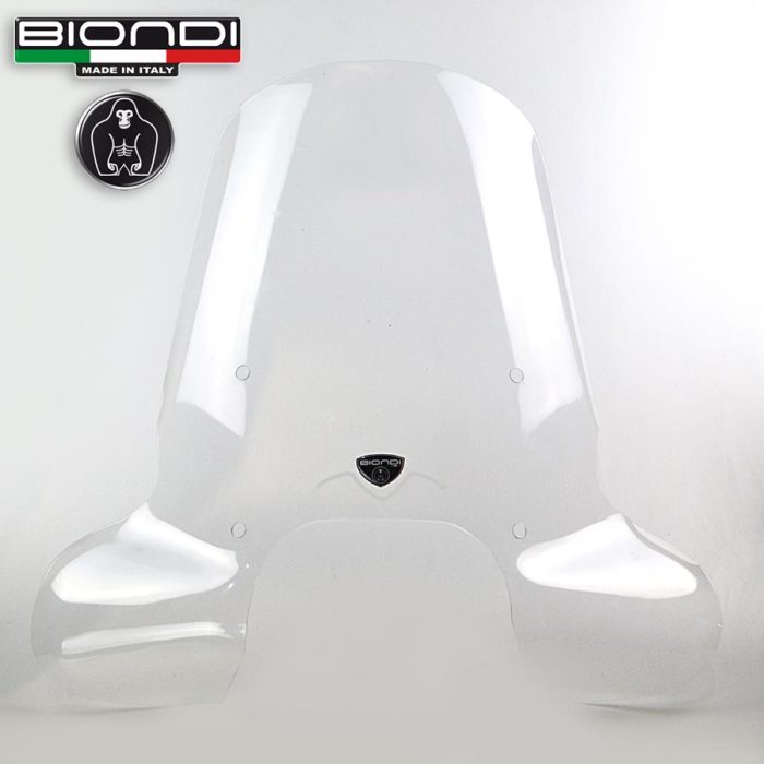 Parabrezza RICAMBIO LASTRA ORIGINALE Linea Z – Piaggio Beverly HPE 300/400 cc. 2021-2024, Beverly 310/400 cc. 2025 (compatibile sia con l’attacco del cupolino e del parabrezza originali che con il kit specifico Biondi) (solo schermo trasparente)
