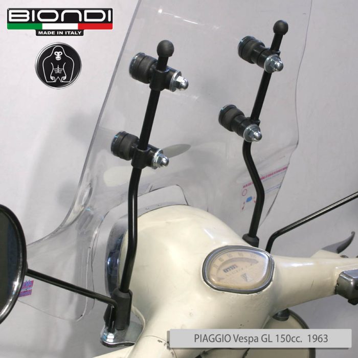 Mounting Kit for small screen SPECIAL TOURING - PIAGGIO Vespa 150cc. Sprint 1965, Vespa 180cc. SS  1964, Vespa GL 150cc. 1963, Vespa GT 125cc. 1969