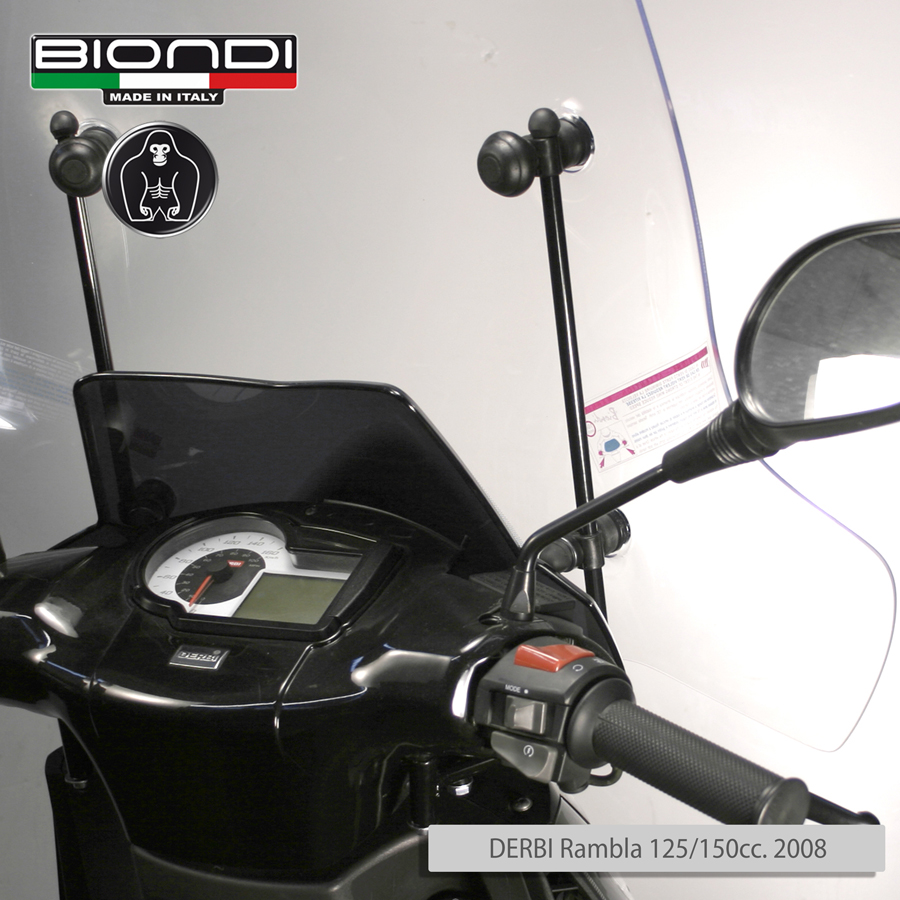 Kit Attacchi per schermi Parabrezza – APRILIA Sport City 125/200/250cc. 2004->, DERBI Rambla 125/250cc. 2009