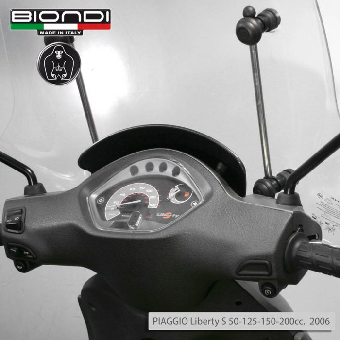 Kit Attacchi per schermi Parabrezza Linea Club/LittleClub/Z.. - PIAGGIO Vespa LX 50/125/150cc. 2005-2007, Beverly 125/200cc.- 2001-mag03, Liberty I-GET 50-/125/150cc. 2016, Liberty RST 50/125/200cc. 2004, Liberty S 50-/125/150cc. 2016, Liberty S 50-2T/50- - immagine 2