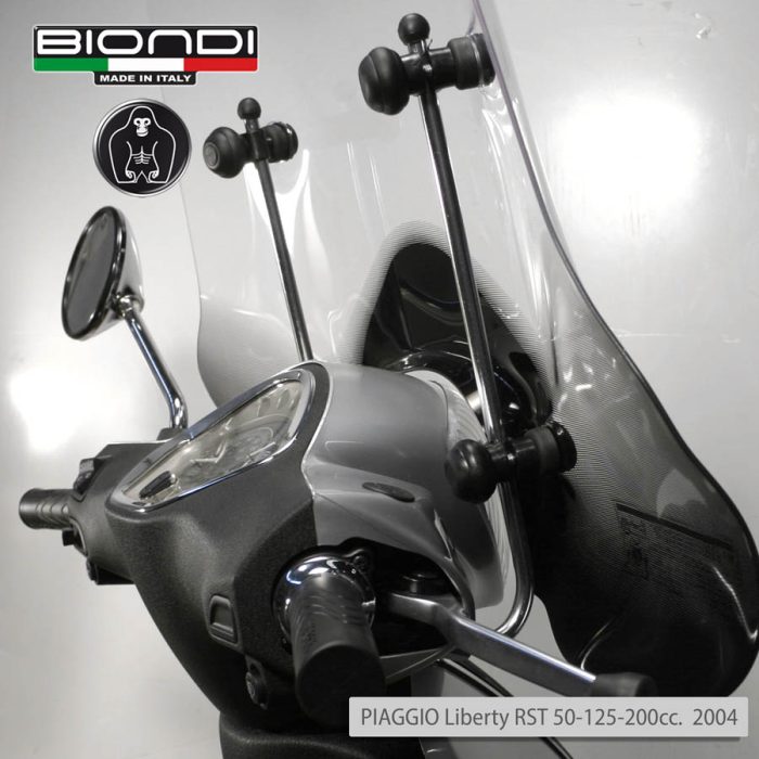 Kit Attacchi per schermi Parabrezza Linea Club/LittleClub/Z.. - PIAGGIO Vespa LX 50/125/150cc. 2005-2007, Beverly 125/200cc.- 2001-mag03, Liberty I-GET 50-/125/150cc. 2016, Liberty RST 50/125/200cc. 2004, Liberty S 50-/125/150cc. 2016, Liberty S 50-2T/50-