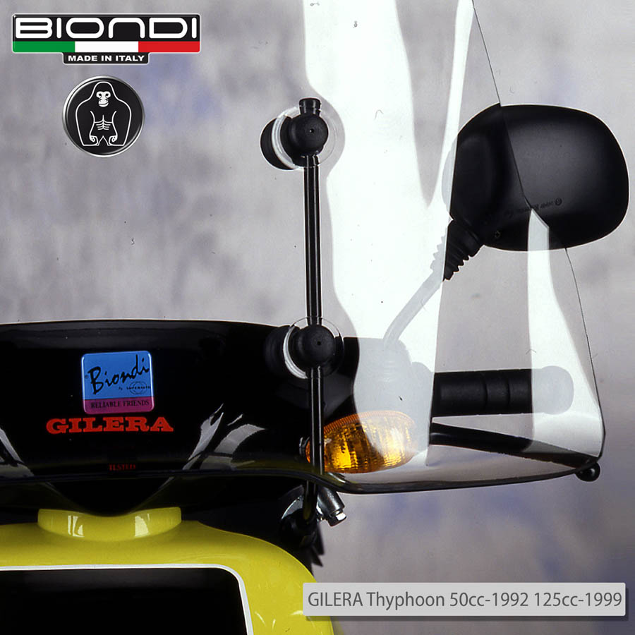 Kit Attacchi per schermi Parabrezza - GILERA Storm 50cc. 1995, Typhoon 125cc. 1999, Typhoon 50cc. 1992, PIAGGIO NRG 50cc. 1994-1997, NRG mc2 50cc. 1997-2000, NTT 50cc. 1995-2002 - immagine 2