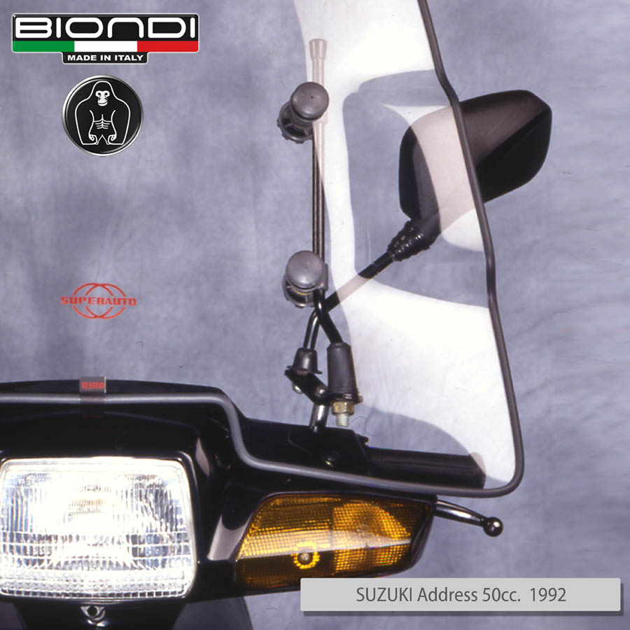 Kit Attacchi per schermi Parabrezza - PIAGGIO Quartz 50cc. 1992, Skipper 125/150cc. 1993-1998, Address 50cc. 1992