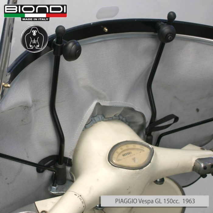 Kit Attacchi per schermi Parabrezza Maestrale e Sprint - PIAGGIO Vespa PX Arcobaleno 80/125/150/200cc. 1981-1993, Vespa 150cc. Sprint 1965, Vespa 180cc.SS 1964, Vespa GL 150cc. 1963, Vespa GL 50/90cc. 1963, Vespa GT 125cc. 1966, Vespa PX 80/100/125/150/20