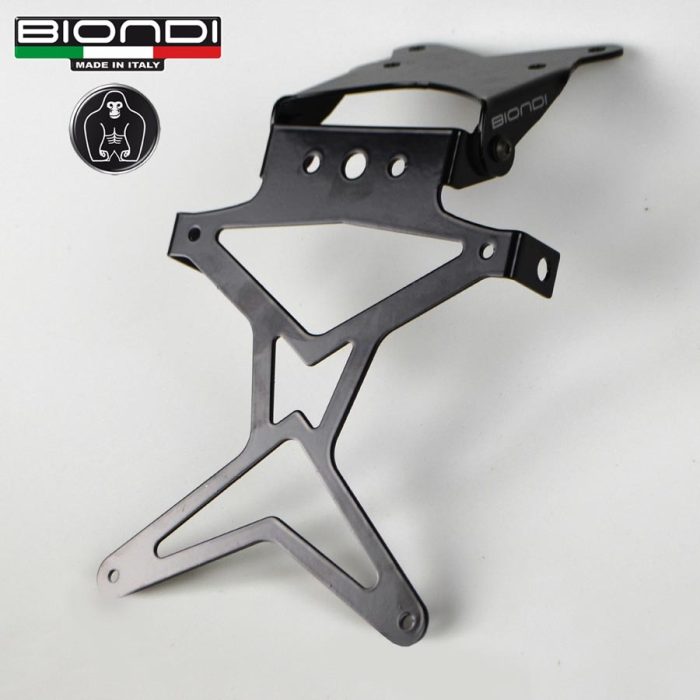 Portatarga per Moto regolabile in acciaio verniciato nero (kit completo) – YAMAHA T-MAX 530 2017-2019, T-MAX 560 2020-2021 - immagine 2