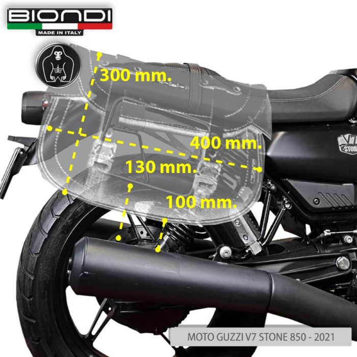 Side bags support (Frames) – SIDE DX – Specific for MOTO GUZZI V7 850 Stone 2021 - Image 5