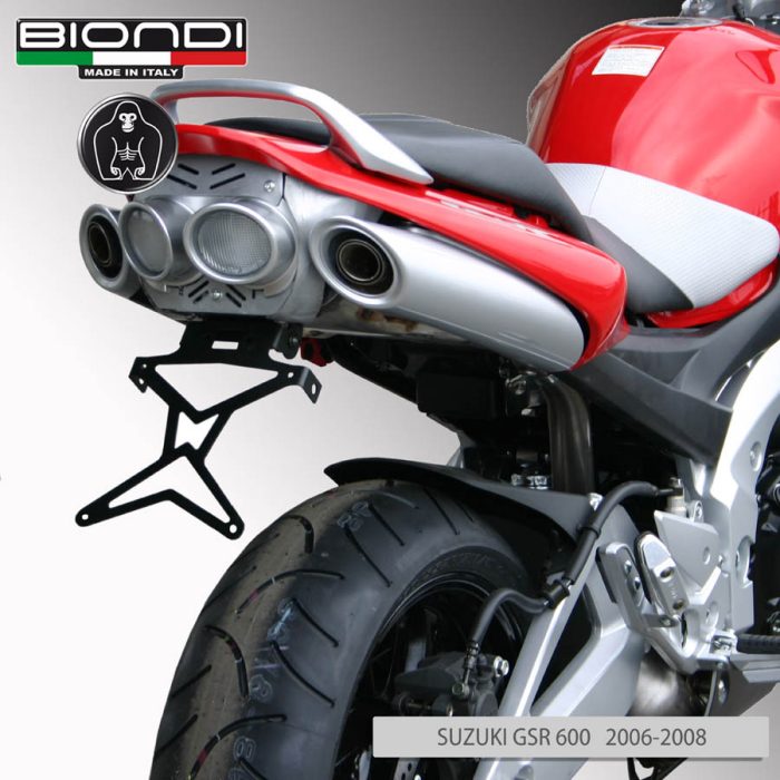Sport Numberplate Holder (complete kit) KAWASAKI Z1000 ->2003-2006, Z750 2004-2006, Z750 S 2005-2006, ZX-6R Ninja 636 2003-2004, ZX-6RR Ninja 599 2003, SUZUKI GSR 600 2006-2013