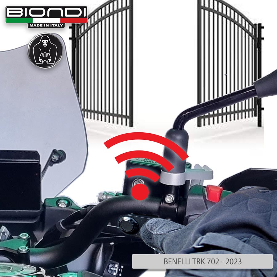 Radiocomando Apricancello a 2 pulsanti da moto. Semiuniversale per Cancelli, Bandoni, Sbarre etc… automatici. (completo di staffe e cablaggi) – Studiato specificamente per Moto Guzzi V7 7850cc – 2021, V100 Mandello 2022, V100 STELVIO 2024 e DUCATI Scrambler (Adattabile alla gran parte delle mo - immagine 8