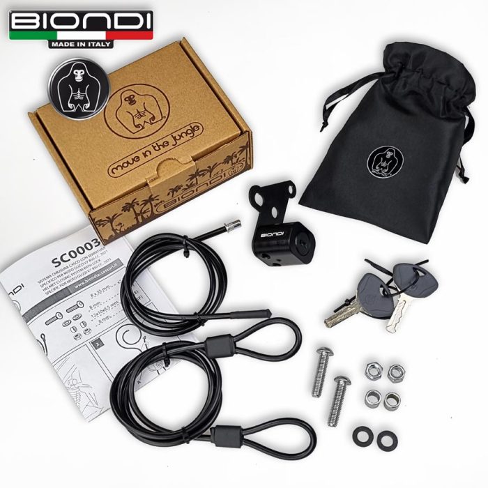 ANTI-THEFT LOCKING SYSTEM HELMETS and JACKET WITH LOCK, SPECIFIC for Moto Guzzi V7 850 2021 AND V7 Sport - 2024 (ALUMINUM lock block obtained solid and dedicated steel bracket) - Image 3