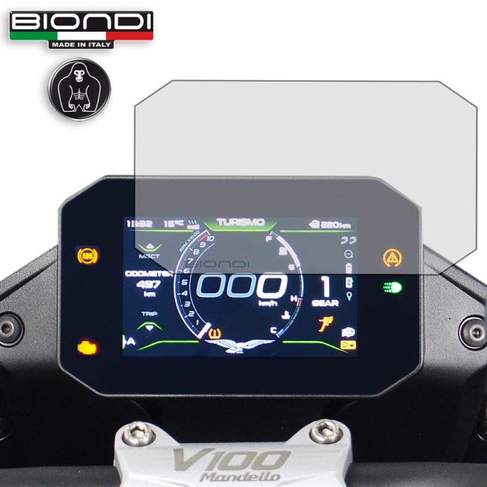 Transparent protective film for Digital display – Moto Guzzi V100 Mandello e V100 Mandello S (2022->), Stelvio (2024->) , V85TT (2024->)