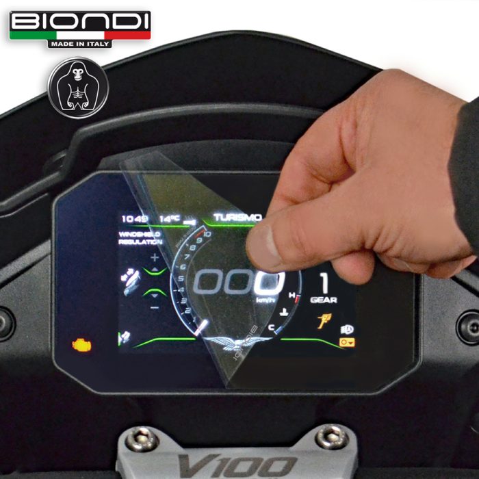 Transparent protective film for Digital display – Moto Guzzi V100 Mandello e V100 Mandello S (2022->), Stelvio (2024->) , V85TT (2024->) - Image 2