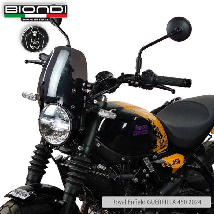 Cupolino Fumè Scuro Mod. Sport (Kit di Montaggio incluso) – Royal Enfield GUERRILLA 450 - 2024 ad oggi