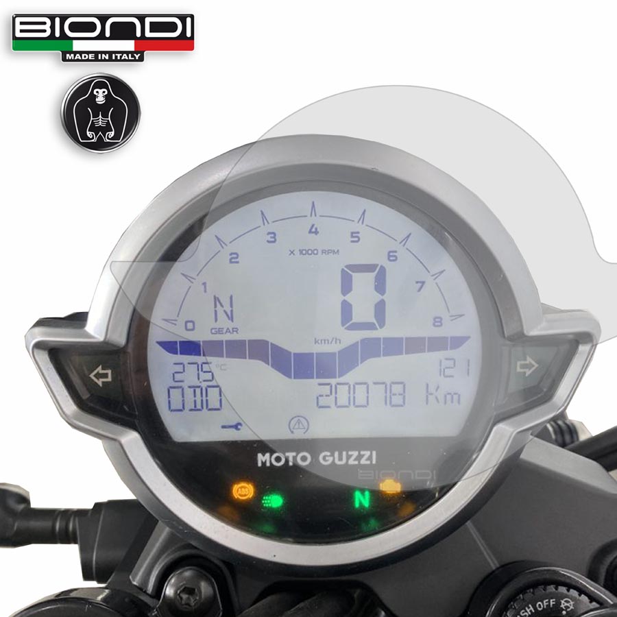 Pellicola trasparente di protezione per il Display Digitale – MOTO GUZZI V7 STONE 2021..., V7 SPECIAL 2025..., V7 SPORT 2024...,V9 BOBBER 2021...